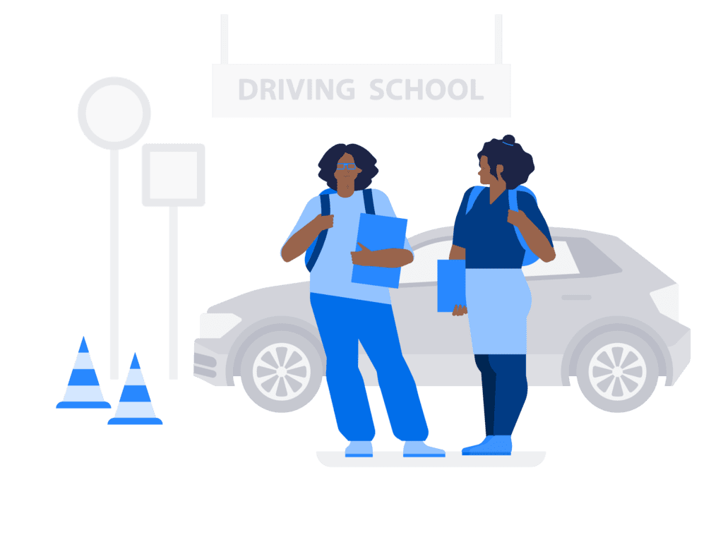 Driving school students